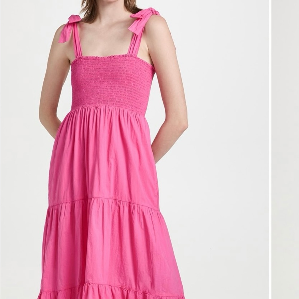 XiRENA Fuchsia Smocked Midi Dress